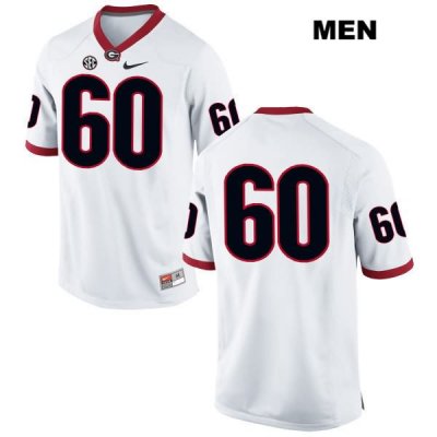 Men's Georgia Bulldogs NCAA #60 Allen Williams Nike Stitched White Authentic No Name College Football Jersey JFT6654IH